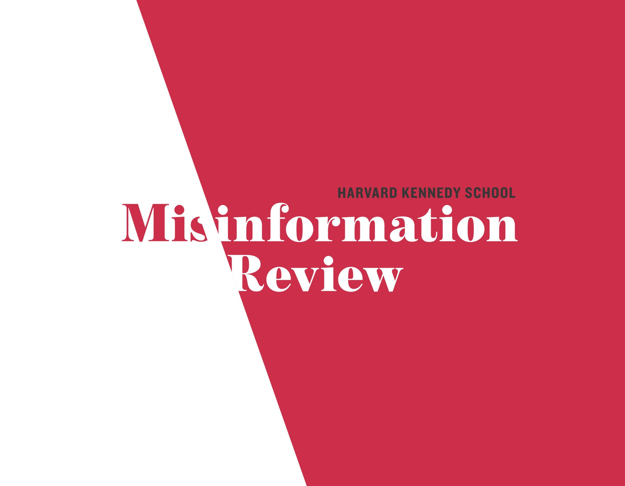 Harvard Misinformation Review (en inglés)